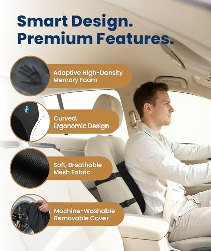 Everlasting Comfort The Original Lumbar Support Pillow for Office Chair - Improves Posture, Promotes Back Pain Relief - Superior Back Support for Gaming and Desk Chairs - Lumbar Pillow for Car, Couch - Image 3