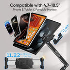 Urmust Portable Monitor Stand 15.6" Dual Arm iPad Stand for Desk - Image 5