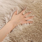LLB Sheepskin Chair Covers - Office, Dining Room & Desk Chair Seat Cushion - Cream Brown, 18x18 Inch (Pack of 1) - Image 6