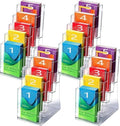 4 Pack 5 Tier Acrylic Brochure Holder 4 x 9 Inches Brochure Display Stand by Unknown
