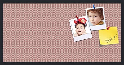 PinPix 36x18 inch Cork Bulletin Board. This Decorative Framed Pin Board Comes with Diamond Pattern in Pink and Beige Design and Satin Black. Ideal for Home, Office Decor or School (PinPix-290) by PinPixBulletinBoards