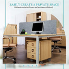 Wesiti 2 Pcs Acoustic Desk Divider Classroom, Gray, 47.24 x 15.75 Inches - Image 5