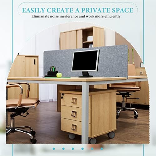 Wesiti 2 Pcs Acoustic Desk Divider Classroom, Gray, 47.24 x 15.75 Inches - Image 5