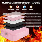 BALEINE Fireproof Document Box with Lock, Waterproof Fire Safe File Bag - Image 5