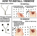 Steel Pegboard Hooks 100-Pack 1" + 2” L Hook, Black - Will Not Fall Out, Fits Any Peg Board - Organize Tools, Accessories, Workbench, Garage Storage, Kitchen, Crafts, Jewelry, Retail - Image 5