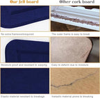 Large Bulletin Board 60" x 36" Felt Cork Board - Decor Pin Board, Dark Blue - Image 6