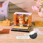 3D Calendar 2027, 3D Memo Pad Art Sticky Notes, Time Piece Calendar 2027, Creative Weekly Notepad with Light, Paper Carving Art Desktop Gift for Christmas Birthday Anniversaries (Orange Cat 2027) - Image 4