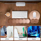 MOSISO Wrist Rest Support for Mouse Pad&Keyboard Set, Brown - Image 6