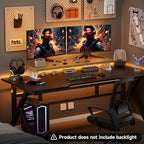 Dual Monitor Stand Riser, 39 Inch Large Wood Monitor Stands for 2 Monitors - Image 4