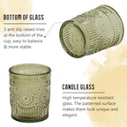 36 Pcs Green Glass Votive Candle Holders, Tealight Candle Holders for Table Centerpieces, Vintage Candle Holder Bulk, Boho Wedding, Home, Bridal Shower, Birthday Party Table Decor (Green) - Image 3