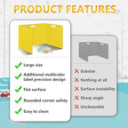 24 Pcs Desk Dividers for Students Classroom Plastic Privacy Folders Yellow Test Dividers for Students Desks Trifold Privacy Panel Partitions for School Teacher Supplies (24pcs Yellow) - Image 4