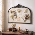 Novabright Arched Metal Framed Pinboard for Walls 20 x 15 Inch Cork Fabric by Unknown