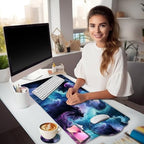 LIMKRIAN Galaxy Mouse Pad Large Desk Matt for Desktop, 4 in1 XXL Mousepad - Image 2
