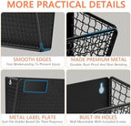 MFTEK Magnetic File Holder, 4 Pockets Magnetic File Folder Holder No Drilling Magnet Paper Mail Organizer Magazine Basket, Hanging Wall Storage Rack for Fridge Cabinets Office Classroom - Image 3