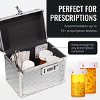 Vaultz Combination Lock Box - Secure Safe for Documents, Valuables, Medicine & Money - 10 x 7.25 x 7.75 Inch - Silver Treadplate - Image 6