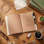 Eaasty Leather A5 Travelers Journal Notebook Cover, White - Image 4