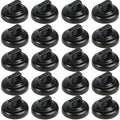 Magnetic Cable Zip Tie Mounts Clips Multipurpose Zip Ties Mount Base Holder Black Wire Cable Holder Mount Wire Clips Management for Home Office Marine Electrical Wiring (Black, 20 Piece) by CNHABAGUOrganizeItAll