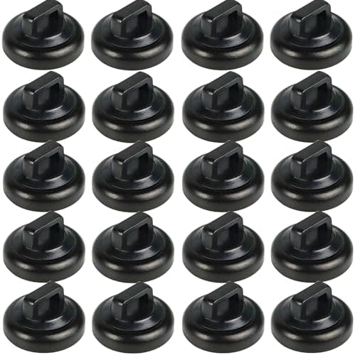 Magnetic Cable Zip Tie Mounts Clips Multipurpose Zip Ties Mount Base Holder Black Wire Cable Holder Mount Wire Clips Management for Home Office Marine Electrical Wiring (Black, 20 Piece) by CNHABAGUOrganizeItAll