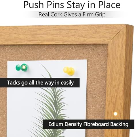 Cork Board Bulletin Board 18 x 24, Wood Framed Corkboard for Wall - Image 5
