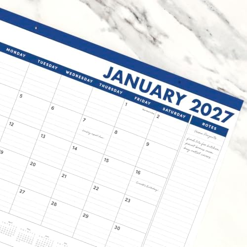 PAPERAGE 2027 Calendar, 12 Months (January 2027 - December 2027), Large (17 in x 22 in), Minimalist Wall and Desk Calendar with Monthly Views, Yearly Plans & Notes Section – Black - Image 5