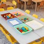 gisgfim 12 Pack Letter Size Stackable Paper Trays for Classroom, Boho - Image 5