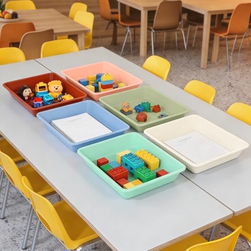gisgfim 12 Pack Letter Size Stackable Paper Trays for Classroom, Boho - Image 5