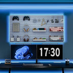 MULSAME Pegboard Combination Kit, Wall Mounted Storage Set with 4 Pegboards & 14 Accessories Hanging, Blue Peg Boards Organizer for Walls Display, Crafts Organization, Kitchen Organizer, 22" x 22" - Image 2
