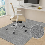 KMAT Office Chair Mat, 45x53in Heavy Duty Hardwood/Tile Floor Protector, Floor Mat Computer Desk Mat for Rolling Chairs, Work, Study, Office, Grey by KMAT
