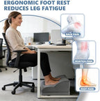 Foot Rest Under Desk for Office, Ergonomic Adjustable Footrest with Washable Cover, Soft Desk Foot Stool for Home Office, Work, Gaming, Long Sitting, Gray - Image 4