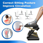 Foldable Foot Rest, Computer Foot Rest Under Desk, 12Modes Adjustable Ergonomic for Office, Loading Capacity 80 pounds, Removable EVA Cushion, All-Season(Black) - Image 3