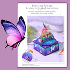 3D Calendar 2027,Time Piece Calendar 2027,Cute Butterfly 3D Art Notepad Calendars With music box,3D Memo Pad With music box,Tear Away Calendars,Christmas Gift,New Year Gift,paper sculpture calendar (Butterfly and Flower) - Image 5