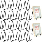 Mixweer Plate Stands for Display 18 Pack 6 Inch Plate Holder Display Stands Picture Frame Holder Metal Frame for Decorative Supplies, Book, Photo, Easel, Platter, Tabletop Art(Black) by Mixweer