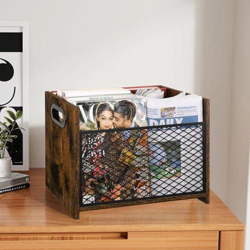 YINMIT Magazine Holder, Large Magazine Rack Floor, Book Storage Basket - Image 3
