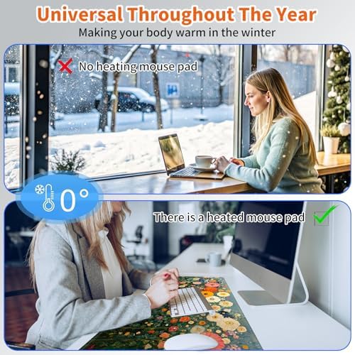 Heated Desk Pad & Mouse Pad, 3 Heat Levels, 3-Hour Auto Shut-Off - Image 6