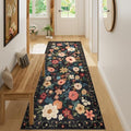 DUKINO 3x7 Kitchen Runner Rug, Washable Rug for Hallway Non Slip, Black by DUKINO