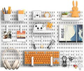 Peg Board, 24"x36" Pegboard Wall Organizer, Includes 6PCS White Peg Boards and Accessories, Plastic Peg Board Panels for Craft Room, Office, Kitchen, Gaming Room by Hogurity
