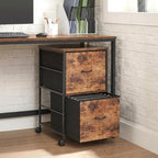 Mobile Printer Stand with 2 Drawers, File Cabinet for Home Office - Image 6