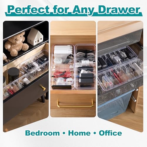 Cord Organizer Box 2 Pack – Clear Cable Organizer with Adjustable Dividers, Fits Up to 10ft Cables, Cord Storage Organizer for Chargers & Tech Accessories – Includes 16 Velcro Ties - Image 4