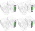 Tiawudi 48 Pack Plastic Storage Bins, Multi-Use Organizer Bins, Pantry Organizer, Clear Storage Containers for Home, Kitchen, Office, Cabinet, Shelf and Fridge Organization by Tiawudi