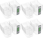 Tiawudi 48 Pack Plastic Storage Bins, Multi-Use Organizer Bins, Pantry Organizer, Clear Storage Containers for Home, Kitchen, Office, Cabinet, Shelf and Fridge Organization by Tiawudi