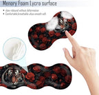 TGFEWYTJYJ Extended Gaming Mouse Pad,Memory Foam Ergonomic Keyboard Mouse Wrist Rest Support Set,Large Desk Mat with Stitched Edges,Non-Slip Base Mousepad Home Office,Tiger Rose Flowers - Image 5
