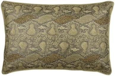 The HomeCentric Decorative Gold 12"x16" (30x40 cm) Oblong Sofa Pillow Case, Faux Leather Beaded Pattern Pillow Cover Sofa, Animal Pattern Modern Style - Animal Bling by TheHomeCentric