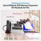 MacBook Docking Station Dual Monitor 4K@60Hz with M.2 NVMe SSD Enclosure - Image 6