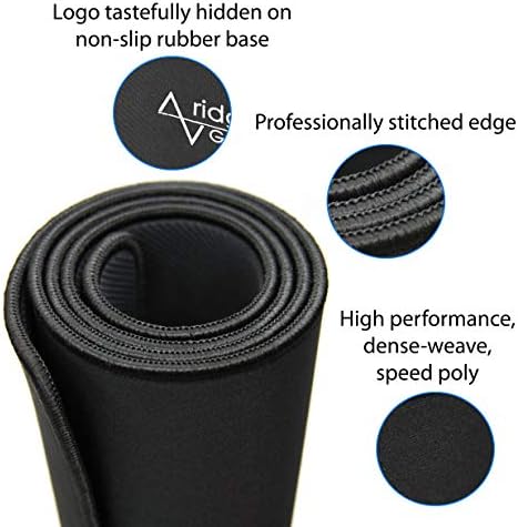 Gaming Mouse Pad (5mm) Massive 46 inch | 46x17.3x0.20 Extra Thick | Black | Stitched Edge, Large Washable Desk Mat - Image 2
