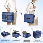 EXLIFBAG Fireproof File Organizer with Lock, 2 Layer - Image 4