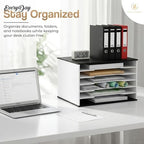 6-Tier Construction Paper Organizer, 12x18 11x17 Storage, Black White - Image 4