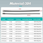Metal Zip Ties Black 24 inch 304 Stainless Steel Epoxy Coated Locking Cable 220LB 600mm 100pcs Heavy Duty Exhaust Wrap Multi Purpose Binding for machinery, vehicles, farms, cables, pipes,Fence - Image 5