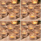 96 Pack Tea Light Candle Holders, Glass Clear Tealight Candle Holder Votive Candles Holders for Fall Wedding Table Centerpiece, Home Decor and Party Supplies by LOVELIGHTLOVELIFE