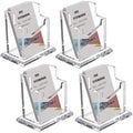 PARTSPOWER 4 Packs Acrylic Business Card Holders for Desk, Vertical Clear Business Name Card Display Stand, Desk Accessory Business Name Card Organizer (Vertical, 1-Slot) by OfficeSupply