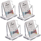 PARTSPOWER 4 Packs Acrylic Business Card Holders for Desk, Vertical Clear Business Name Card Display Stand, Desk Accessory Business Name Card Organizer (Vertical, 1-Slot) by OfficeSupply